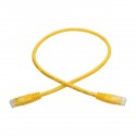 Tripp Lite 0.61 m Cat6 Gigabit Molded Patch Cable RJ45 M/M 550MHz 24 AWG Yellow