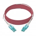 Tripp Lite 4M 10 Gb Duplex Multimode 50/125 OM4 LSZH Fiber Patch Cable (LC/LC), Push/Pull Tabs, Magenta