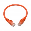 Tripp Lite Cat6 Gigabit Snagless Molded UTP Patch Cable (RJ45 M/M), Orange, 1 ft.
