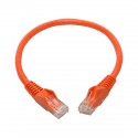 Tripp Lite Cat6 Gigabit Snagless Molded UTP Patch Cable (RJ45 M/M), Orange, 1 ft.