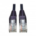 Tripp Lite Cat5e 350 MHz Snagless Molded UTP Patch Cable (RJ45 M/M), Purple, 3 ft.