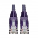 Tripp Lite Cat6 Gigabit Snagless Molded UTP Patch Cable (RJ45 M/M), Purple, 2 ft.