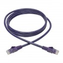 Tripp Lite Cat6 Gigabit Snagless Molded UTP Patch Cable (RJ45 M/M), Purple, 6 ft.