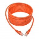 Tripp Lite Cat6 Gigabit Snagless Molded UTP Patch Cable (RJ45 M/M), Orange, 15 ft.