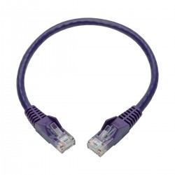 Tripp Lite Cat6 Gigabit Snagless Molded UTP Patch Cable (RJ45 M/M), Purple, 1 ft. | Tripp Lite Network Cables