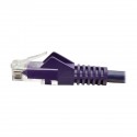 Tripp Lite Cat6 Gigabit Snagless Molded UTP Patch Cable (RJ45 M/M), Purple, 1 ft.