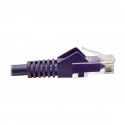 Tripp Lite Cat6 Gigabit Snagless Molded UTP Patch Cable (RJ45 M/M), Purple, 1 ft.