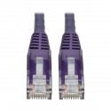 Tripp Lite Cat6 Gigabit Snagless Molded UTP Patch Cable (RJ45 M/M), Purple, 20 ft.