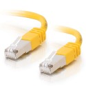 1m Shielded Cat5E RJ45 Patch Leads - Yellow