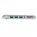 Tripp Lite USB C Docking Station w/DVI, HDMI, VGA, DP, MDP, USB A, Gigabit Ethernet, Mem Card, 3.5 mm & USB-C PD Charging, 3840 