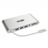 Tripp Lite USB C Docking Station w/DVI, HDMI, VGA, DP, MDP, USB A, Gigabit Ethernet, Mem Card, 3.5 mm & USB-C PD Charging, 3840 