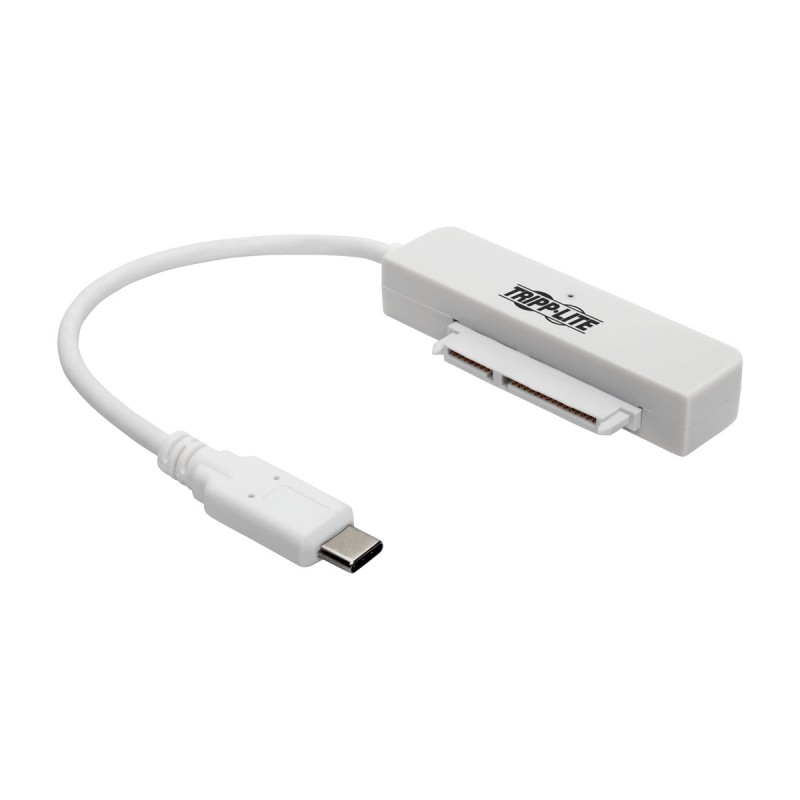 Tripp Lite USB 3.1 Gen 1 USB Type-C (USB-C) to SATA III Adapter Cable with UASP, 2.5 in. SATA Hard Drives, White