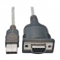 Tripp Lite 45.72 cm USB to Null Modem Serial FTDI Adapter Cable with COM Retention (USB-A to DB9 M/F)