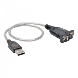 Tripp Lite 45.72 cm USB to Null Modem Serial FTDI Adapter Cable with COM Retention (USB-A to DB9 M/F) | Tripp Lite Cable Interfa
