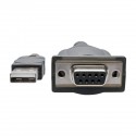 Tripp Lite 45.72 cm USB to Null Modem Serial FTDI Adapter Cable with COM Retention (USB-A to DB9 M/F)