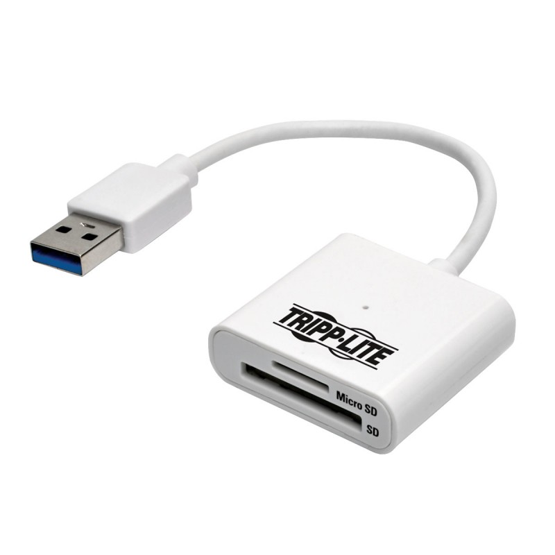 Tripp Lite USB 3.0 SuperSpeed SD/Micro SD Memory Card Media Reader with Built-In Cable, 15.24 cm