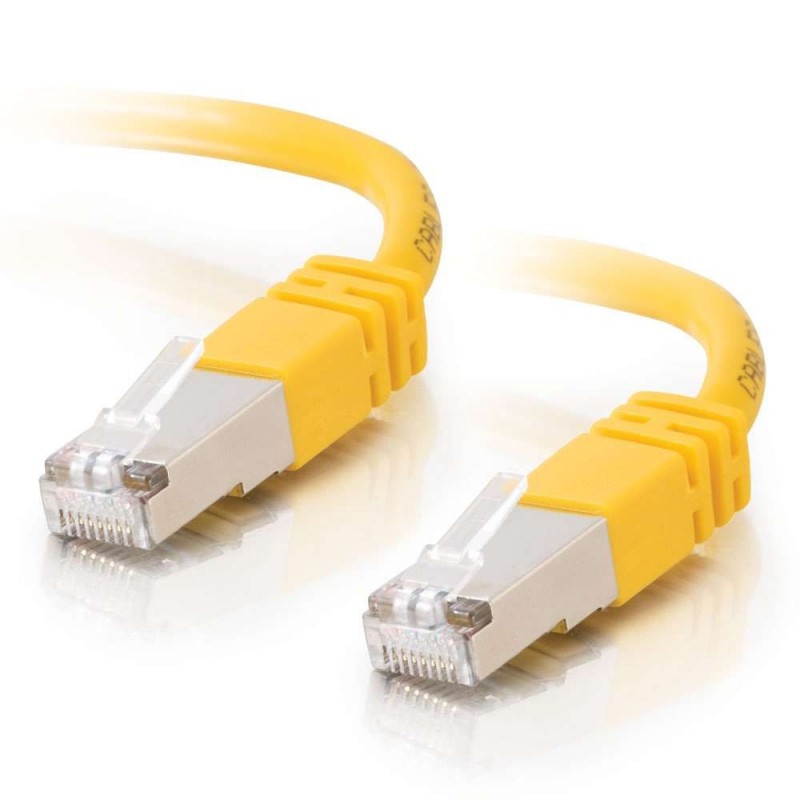 7m Shielded Cat5E RJ45 Patch Leads - Yellow