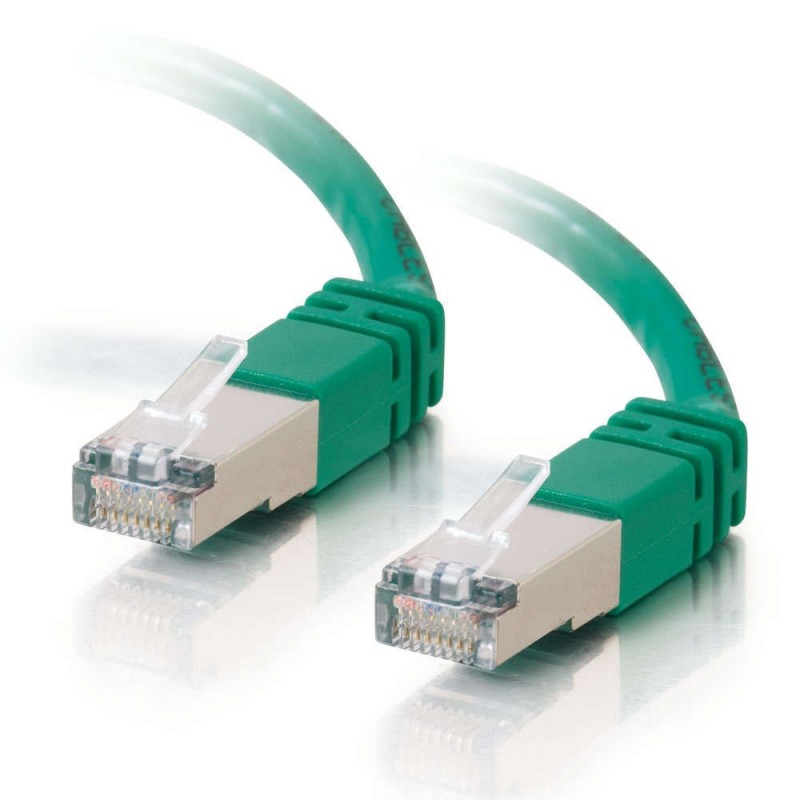 2m Shielded Cat5E RJ45 Patch Leads - Green