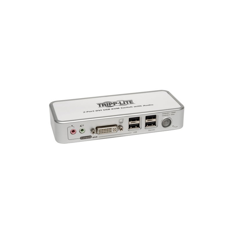 Tripp Lite 2-Port DVI/USB KVM Switch w/ Audio and Cables