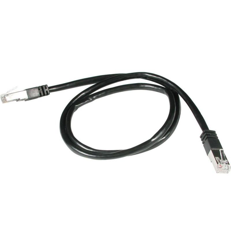 1m Shielded Cat5E RJ45 Patch Leads - Black