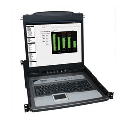 Tripp Lite NetDirector 8-Port 1U Rack-Mount Console KVM Switch w/19-in. LCD + 8 PS2/USB Combo Cables | Tripp Lite Rack Consoles