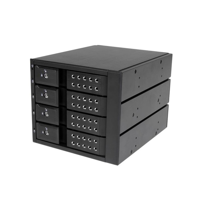 StarTech.com 4 Bay Aluminum Trayless Hot Swap Mobile Rack Backplane for 3.5in SAS II/SATA III - 6 Gbps HDD