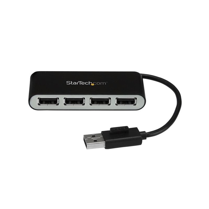 StarTech.com 4-Port Portable USB 2.0 Hub with Built-in Cable