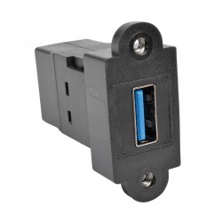 Tripp Lite USB 3.0 All-in-One Keystone/Panel Mount Coupler (F/F), Black | Tripp Lite Wire Connectors