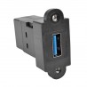 Tripp Lite USB 3.0 All-in-One Keystone/Panel Mount Coupler (F/F), Black | Tripp Lite Wire Connectors