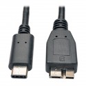 Tripp Lite USB 3.1 Gen 2 (10 Gbps) Cable, USB Type-C (USB-C) to USB 3.0 Micro-B (M/M), 0.91 m