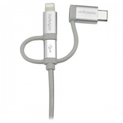 StarTech.com USB Multi-Charger Cable - Lightning, USB-C, Micro-B - Braided - 1 m (3 ft.) | StarTech.com USB Cables