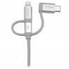 StarTech.com USB Multi-Charger Cable - Lightning, USB-C, Micro-B - Braided - 1 m (3 ft.) | StarTech.com USB Cables