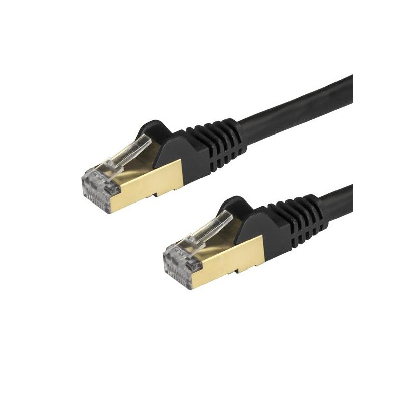 StarTech.com Cat6a Ethernet Cable - Shielded (STP) - 1 m, Black