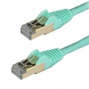 StarTech.com Cat6a Ethernet Cable - Shielded (STP) - 0.5 m, Aqua