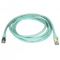 StarTech.com Cat6a Ethernet Cable - Shielded (STP) - 2 m, Aqua