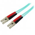 StarTech.com Aqua OM4 Duplex Multimode Fiber Optic Cable - 100 Gb - 50/125 - LSZH - LC/LC - 2 m