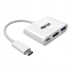Tripp Lite USB Type-C (USB-C) to HDMI External Video Adapter with USB-A Hub and USB-C PD Charging, 1920 x 1080 (1080p) | Tripp L
