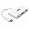 Tripp Lite USB Type-C (USB-C) to VGA External Video Adapter with USB-A Hub and USB-C PD Charging Ports, 1920 x 1080 (1080p) | Tr