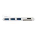 Tripp Lite 3-Port USB 3.1 Gen 1 Portable Hub, USB Type-C (USB-C) to (x3) USB-A, Micro SD & SD/MMC Reader
