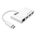 Tripp Lite 3-Port USB 3.1 Gen 1 Portable Hub, USB Type-C (USB-C) to (x3) USB-A, with Gigabit Ethernet Port | Tripp Lite Interfac