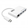 Tripp Lite 3-Port USB 3.1 Gen 1 Portable Hub, USB Type-C (USB-C) to (x3) USB-A, with Gigabit Ethernet Port | Tripp Lite Interfac