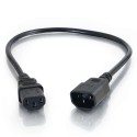 CablesToGo 0.5m 18 AWG Computer Power Extension Cord (IEC320C13 to IEC320C14)