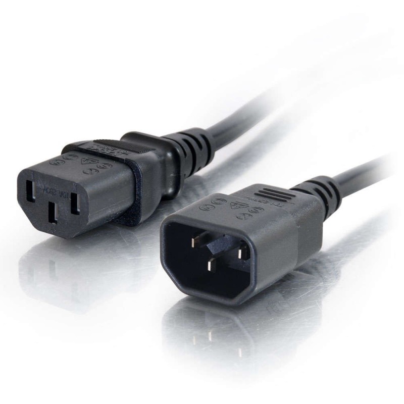 CablesToGo 0.5m 18 AWG Computer Power Extension Cord (IEC320C13 to IEC320C14)
