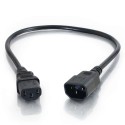 CablesToGo 1m 18 AWG Computer Power Extension Cord (IEC320C13 to IEC320C14)