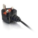 CablesToGo 5m 18 AWG UK 90&deg; Power Cord (IEC320C13R to BS 1363)