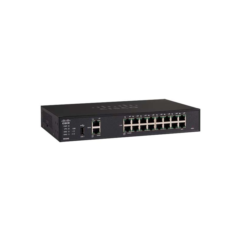 Cisco RV345 Ethernet LAN Black Wired Router