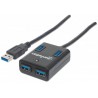 Manhattan 162296 5000Mbit/s Black interface hub
