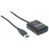 Manhattan 162296 5000Mbit/s Black interface hub