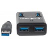 Manhattan 162296 5000Mbit/s Black interface hub