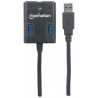 Manhattan 162296 5000Mbit/s Black interface hub